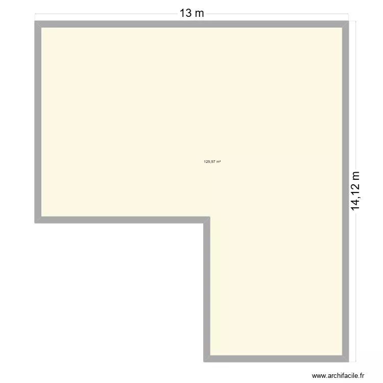 ebauche. Plan de 1  et 130 m²