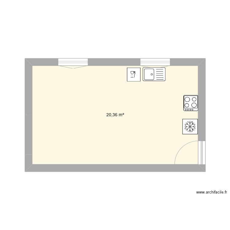 Cuisine. Plan de 0 pièce et 0 m2