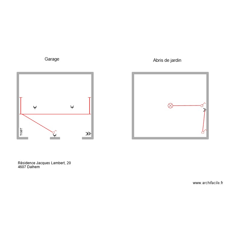 Papa Fabrice Bloom (Dalhem) Garage + abris. Plan de 1 pièce et 15 m2