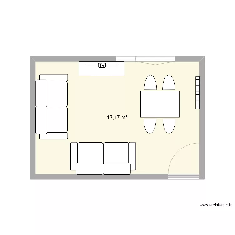 SALON APPART. Plan de 