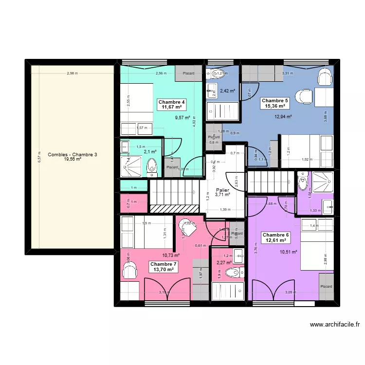 P1.2_PLAN_ETAGE_FUTUR_PROJET_ZANY. Plan de 14 et 80 m² P1.2_PLAN_ETAGE_FUTUR_PROJET_ZANY. Plan de 14 et 80 m²
