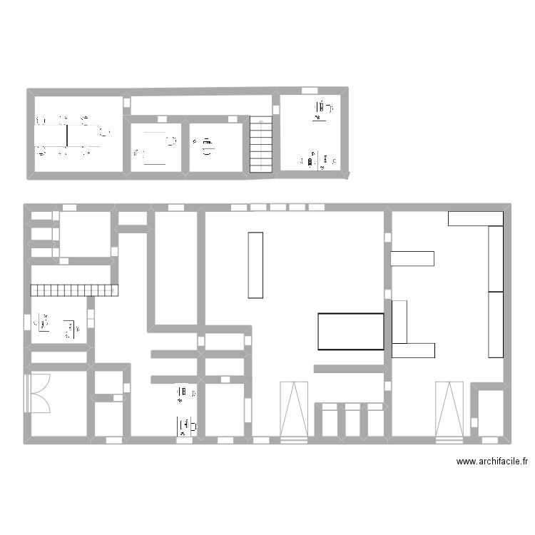 PLAN BAT16/18. Plan de 18 pièces et 83 m2