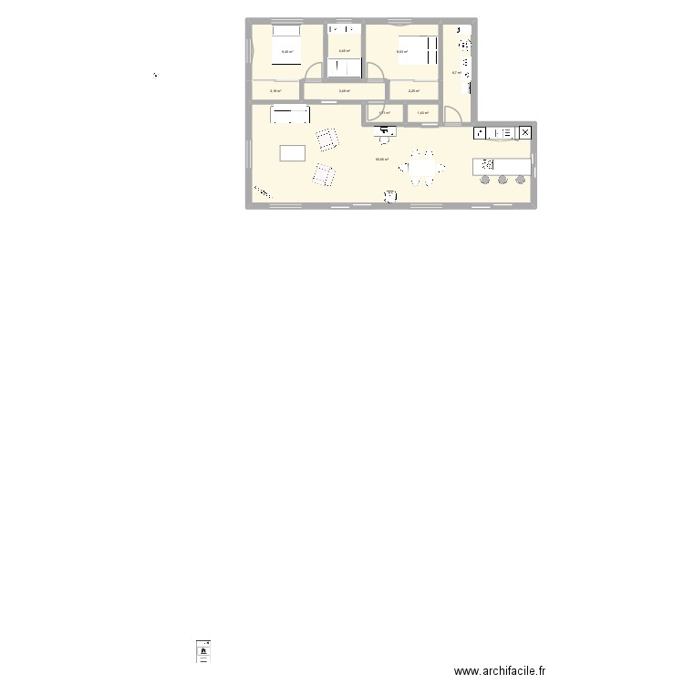 plan loft. Plan de 10 pièces et 97 m2