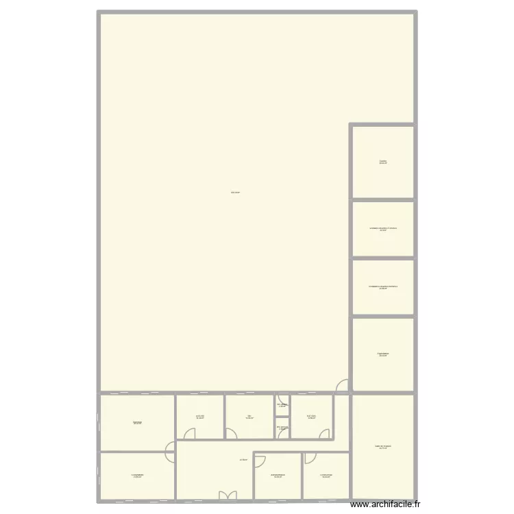 Futur local. Plan de 16 et 996 m² Futur local. Plan de 16 et 996 m²