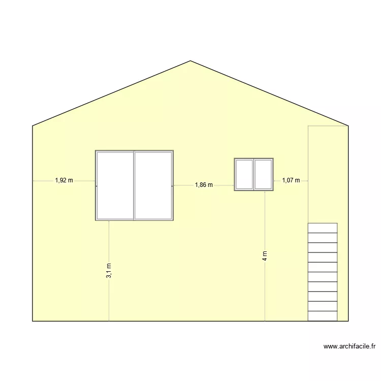 fa&ccedil;ade ouest. Plan de 
