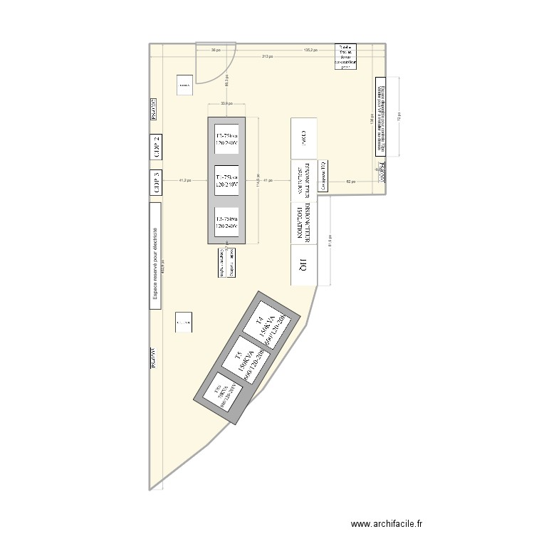 CAAL2. Plan de 1 pièce et 38 m2