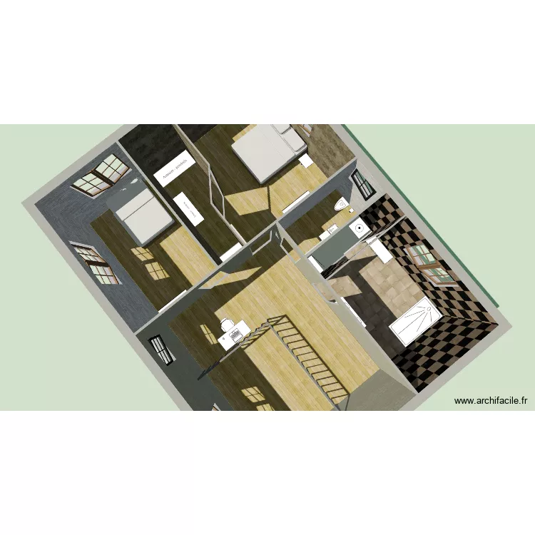plans &eacute;tage. Plan de 7 Pièces et 72 m²