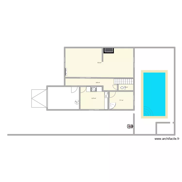 ma maison. Plan de 5  et 65 m²