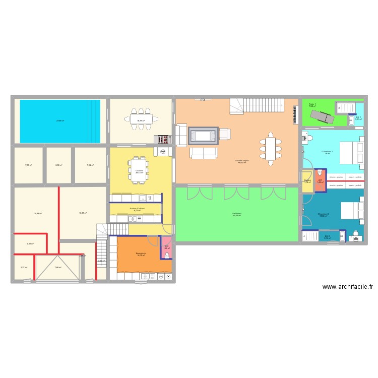 LASSEPPE PRO R+1 TROP v2. Plan de 25 pièces et 344 m2