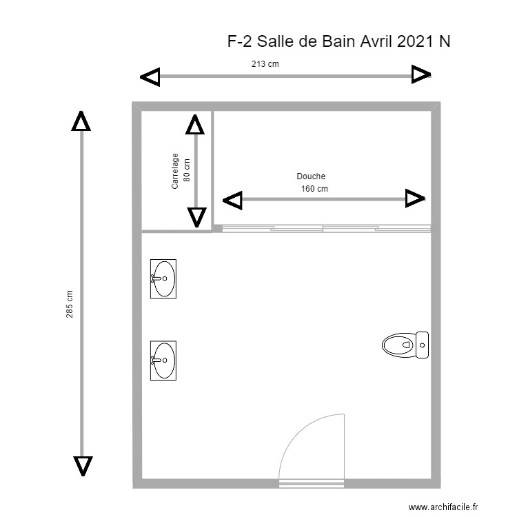 F-2 Salle de Bain Avril 2021 N. Plan de 0 pièce et 0 m2