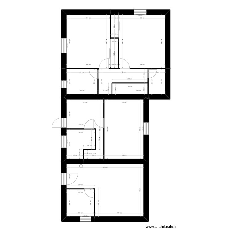 CORDIER. Plan de 23 pièces et 232 m2