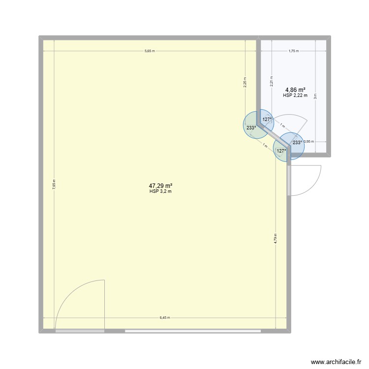 studio. Plan de 0 pièce et 0 m2 studio. Plan de 0 pièce et 0 m2
