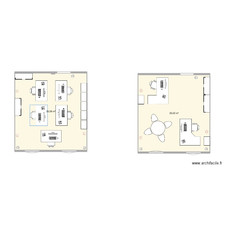Plan de bureau. Plan de 0 pièce et 0 m2