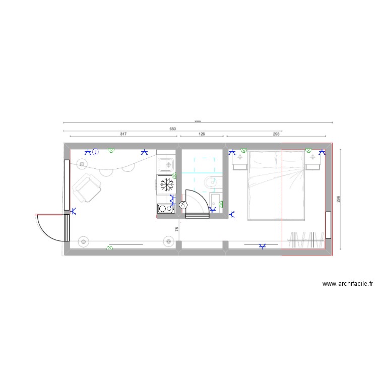 Parigi. Plan de 19 pièces et 170 m2