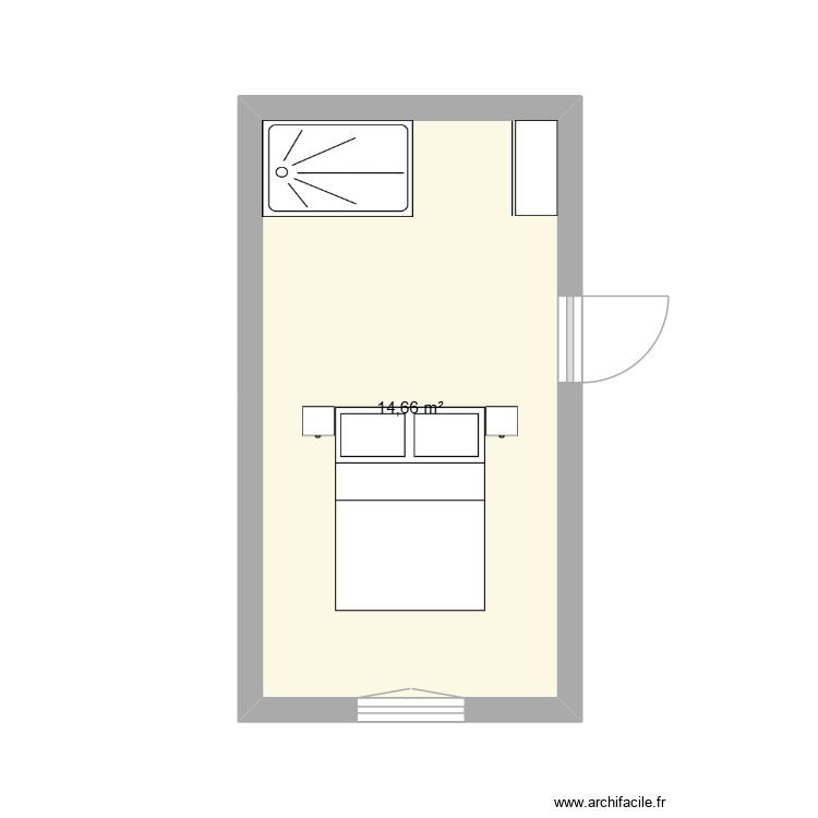 chambre parentale. Plan de 0 pièce et 0 m2