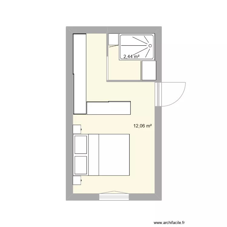 chambre parentale. Plan de 2 et 15 m² chambre parentale. Plan de 2 et 15 m²