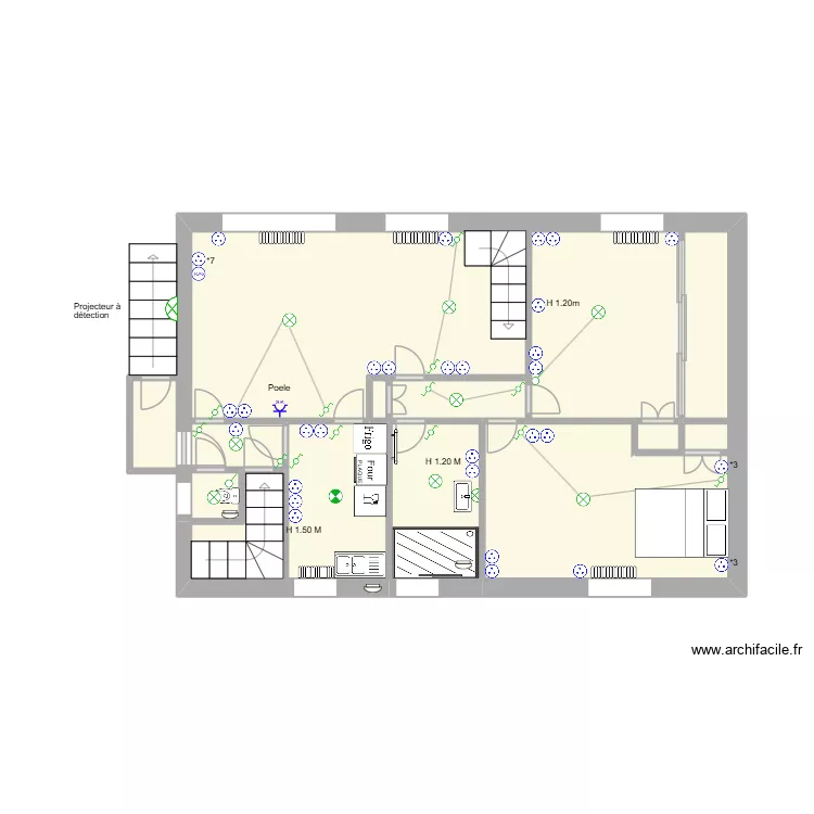 Thomas rdc implantation 4. Plan de 12  et 34 m²
