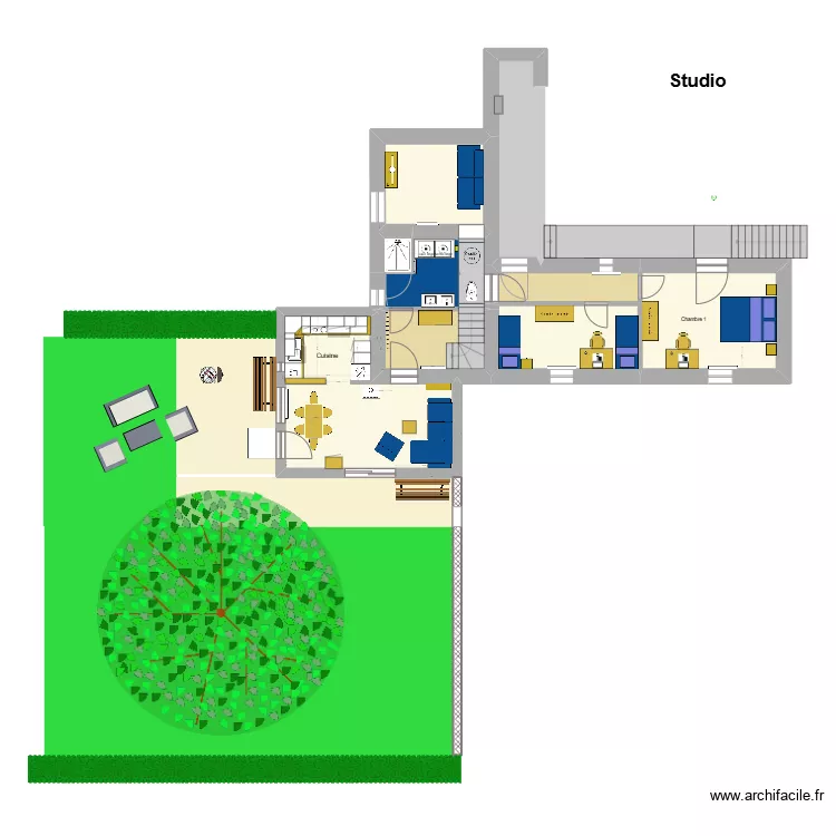 La  plaine   Appartement V8. Plan de 