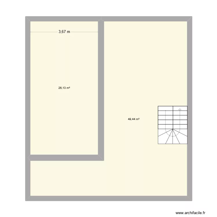 DUBECHOT RDC. Plan de 2  et 76 m²