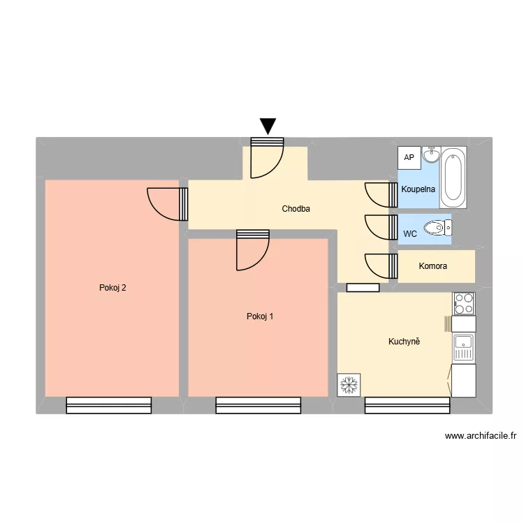 Fibichova 222, byt 10. Plan de 14 et 183 m² Fibichova 222, byt 10. Plan de 14 et 183 m²