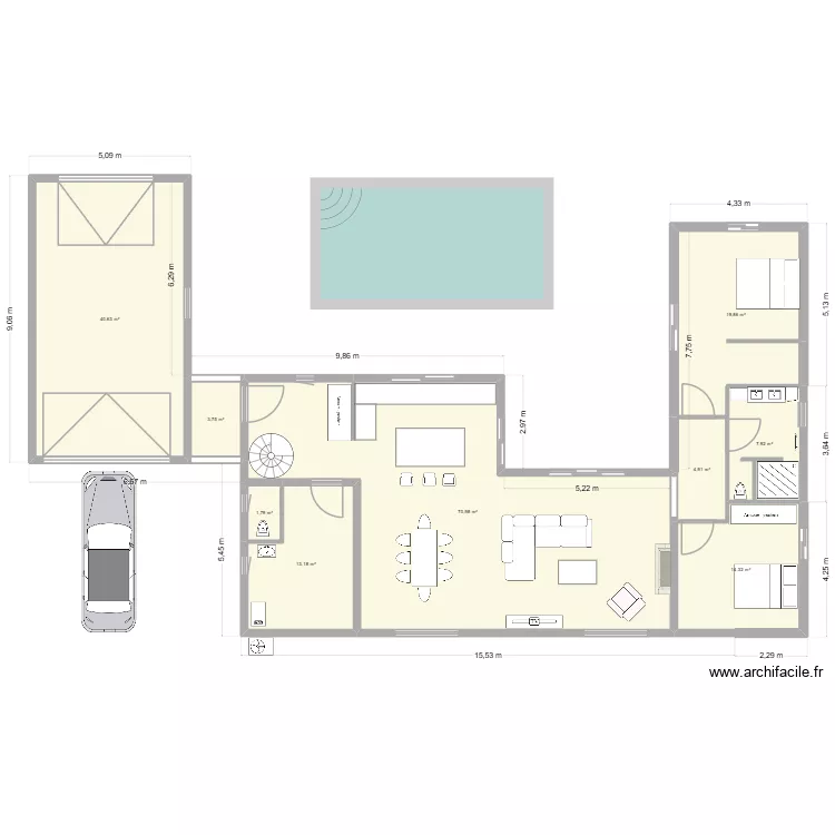maison5. Plan de 9 et 177 m² maison5. Plan de 9 et 177 m²