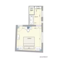 chambre Adelaide 3 et salle de bains
