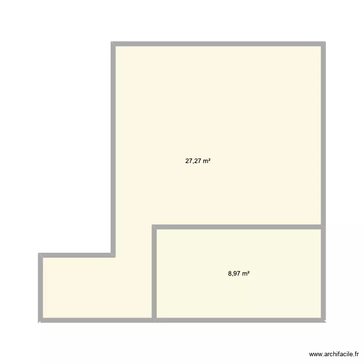 projet 19. Plan de 2  et 36 m²