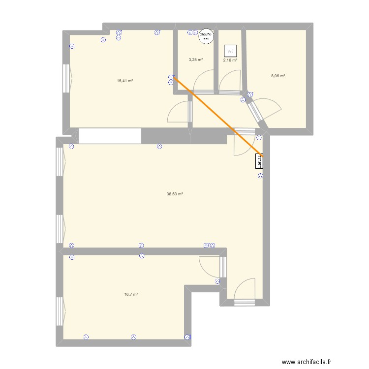 Appartement Luxeuil. Plan de 6 pièces et 82 m2