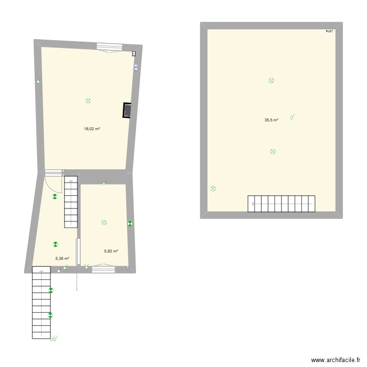 Grande chambre. Plan de 0 pièce et 0 m2