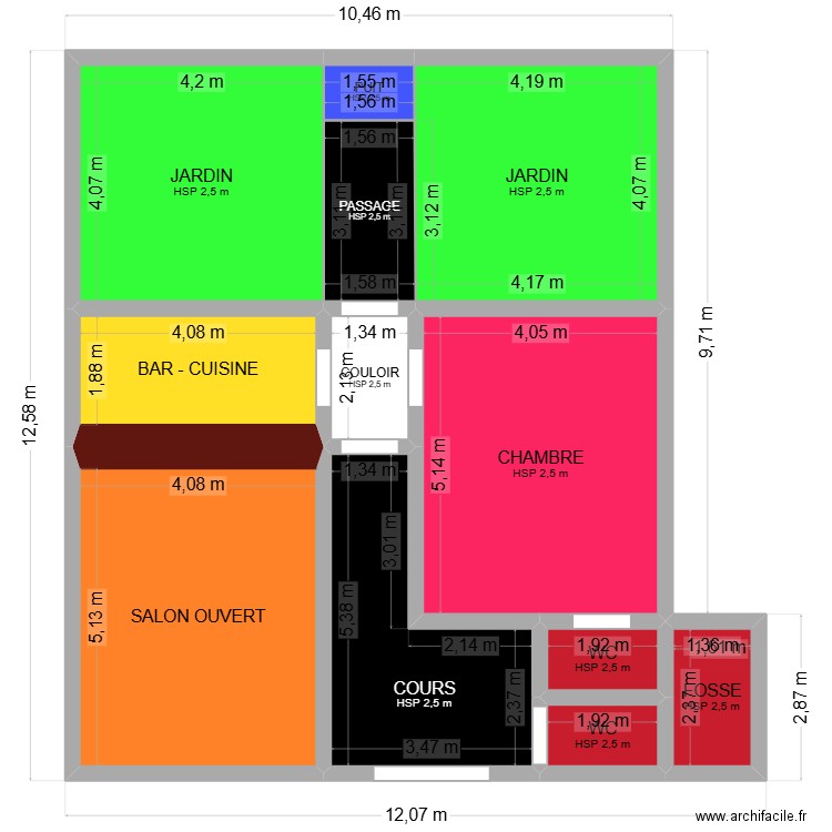 DALOA 2. Plan de 12 pièces et 112 m2