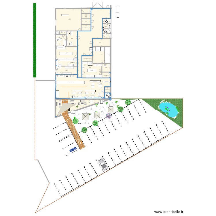 clos marquet. Plan de 20 pièces et 582 m2