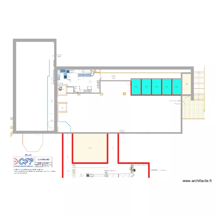 LACORDAIRE. Plan de 7  et 82 m²