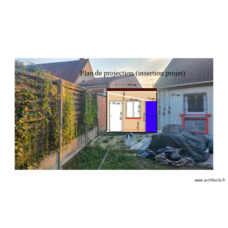 GARAGE. Plan de 1 pièce et 9 m2