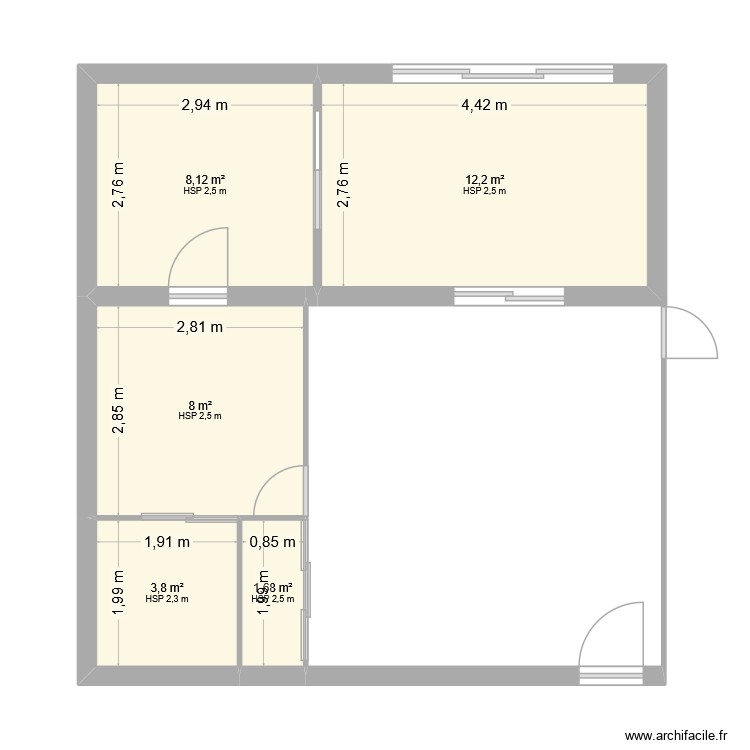T3 rdj aspremont veranda. Plan de 0 pièce et 0 m2