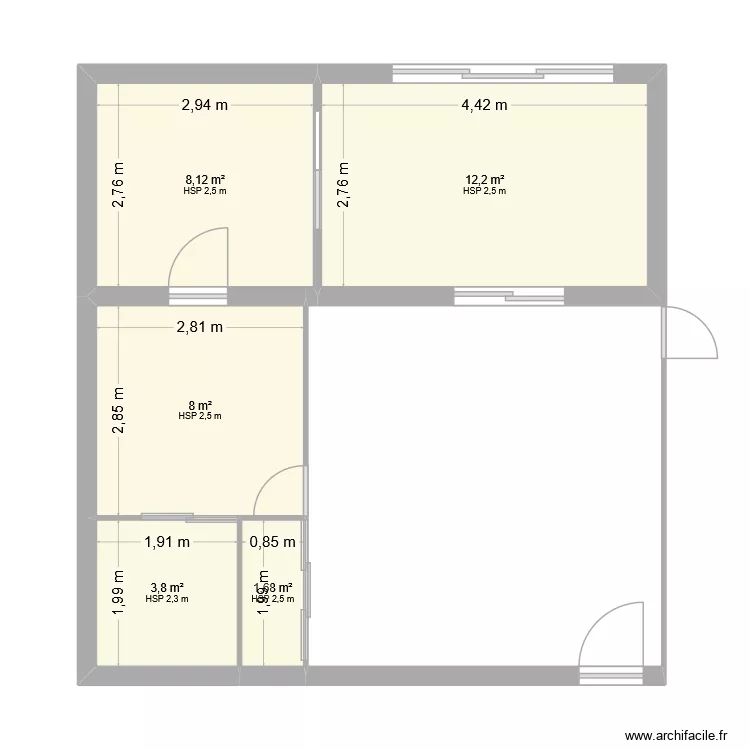 T3 rdj aspremont veranda. Plan de 5 et 34 m² T3 rdj aspremont veranda. Plan de 5 et 34 m²
