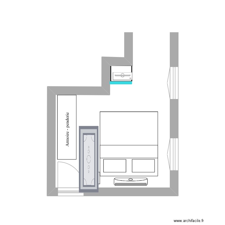 chambre. Plan de 0 pièce et 0 m2