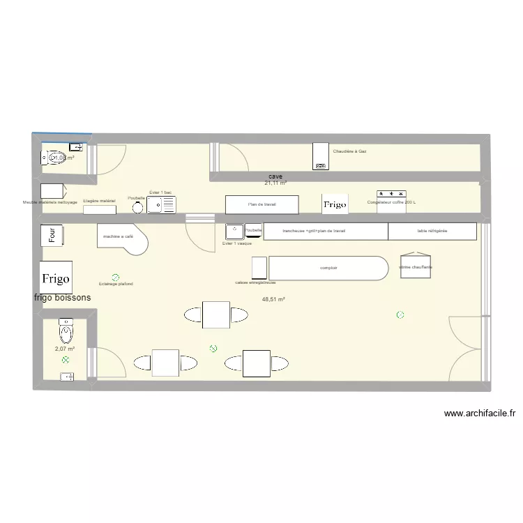 sandwicherie. Plan de sandwicherie. Plan de