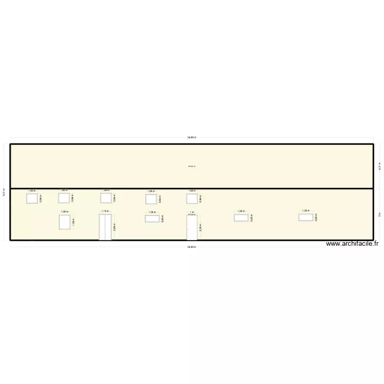 Fa&ccedil;ade arriere. Plan de 