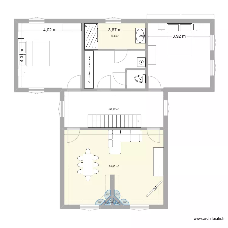 PRESBYTERE ETAGE. Plan de 
