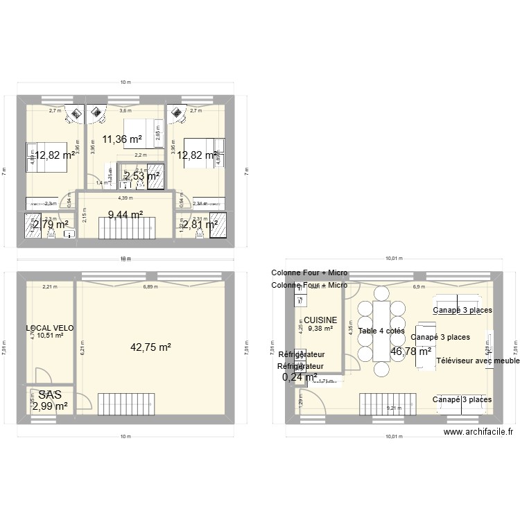 COLOC A 9 CHAMBRES - CHATOU. Plan de 13 pièces et 167 m2
