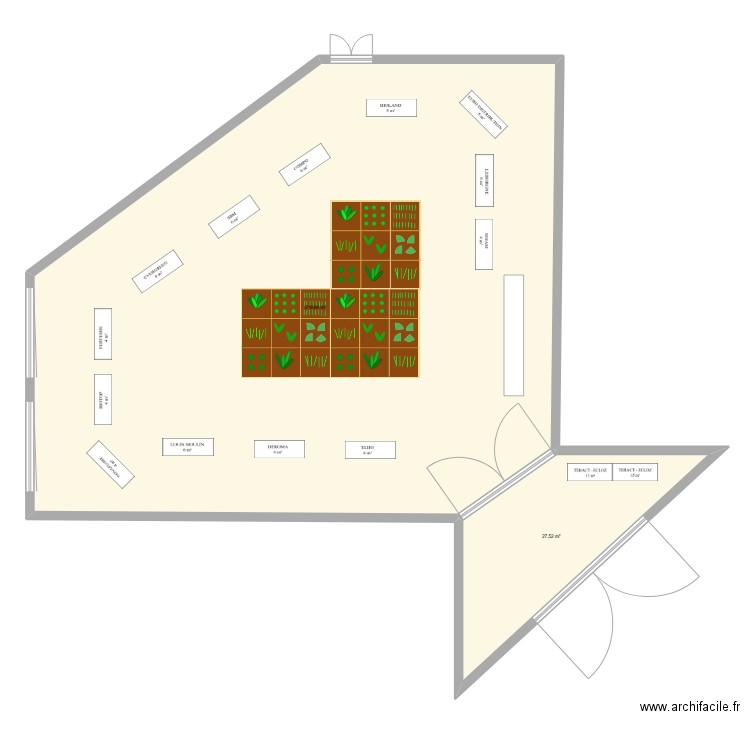salon JARDIN CV FEV 2025. Plan de 2 pièces et 247 m2