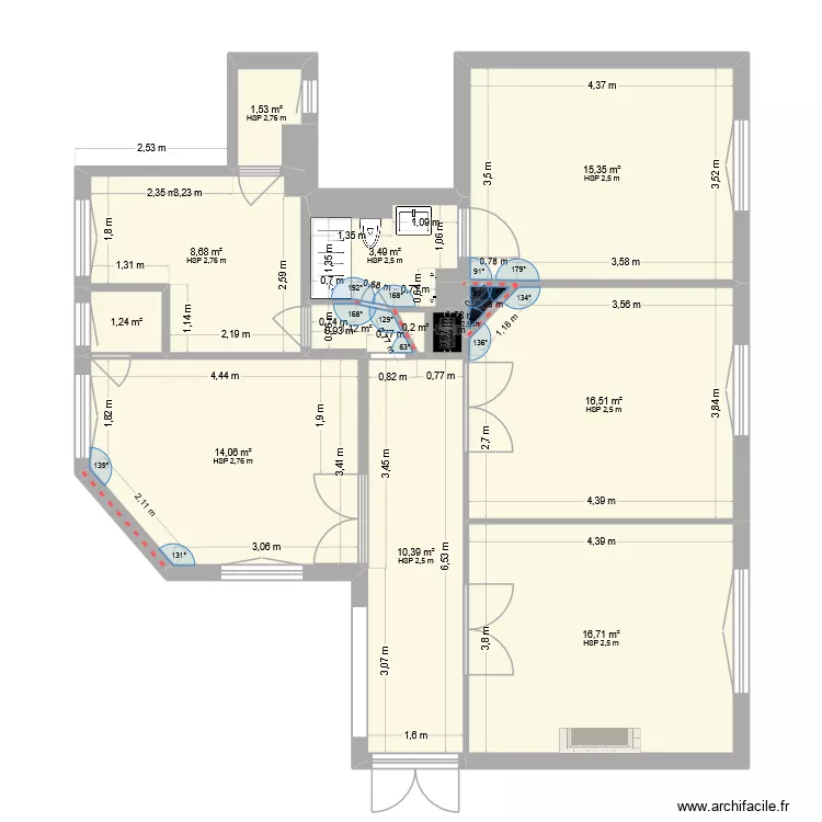 plan actuel 13 fev 2026 V7. Plan de 12  et 90 m²