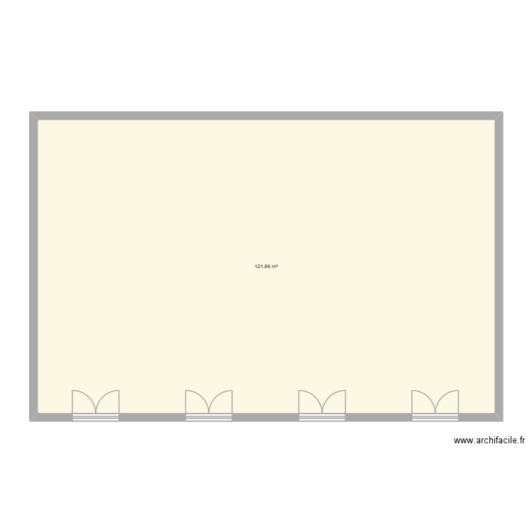 Fauvettes Finish. Plan de 1 pièce et 122 m2