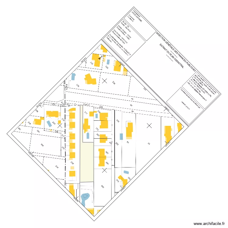 SERVITUDE 1. Plan de 3  et 1602 m²