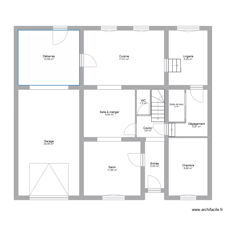 Anjou - Rez de Chaussé - Existant. Plan de Anjou - Rez de Chaussé - Existant. Plan de