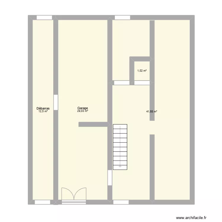 RDC SEDAN. Plan de 4  et 84 m²