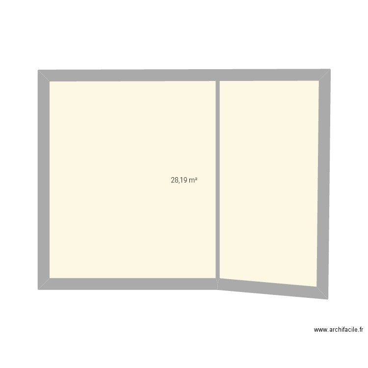 Angelo. Plan de 1 pièce et 28 m2