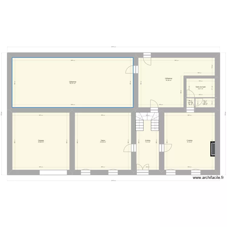 BELLEVIGNE RDC. Plan de 
