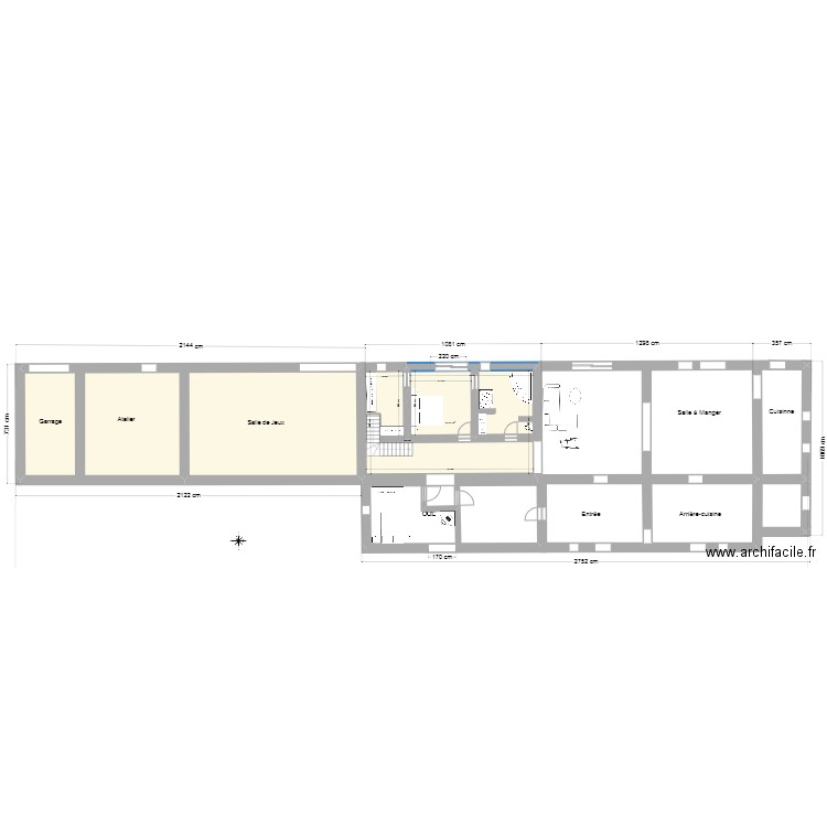 Plan de Masse La loge Aprés modif. Plan de 2 pièces et 191 m2