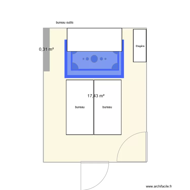 Qualit&eacute;_clinique. Plan de 2  et 18 m²